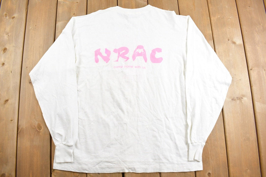 Vintage 1990s Trinity College NRAC Graphic Long Sleeve T-Shirt