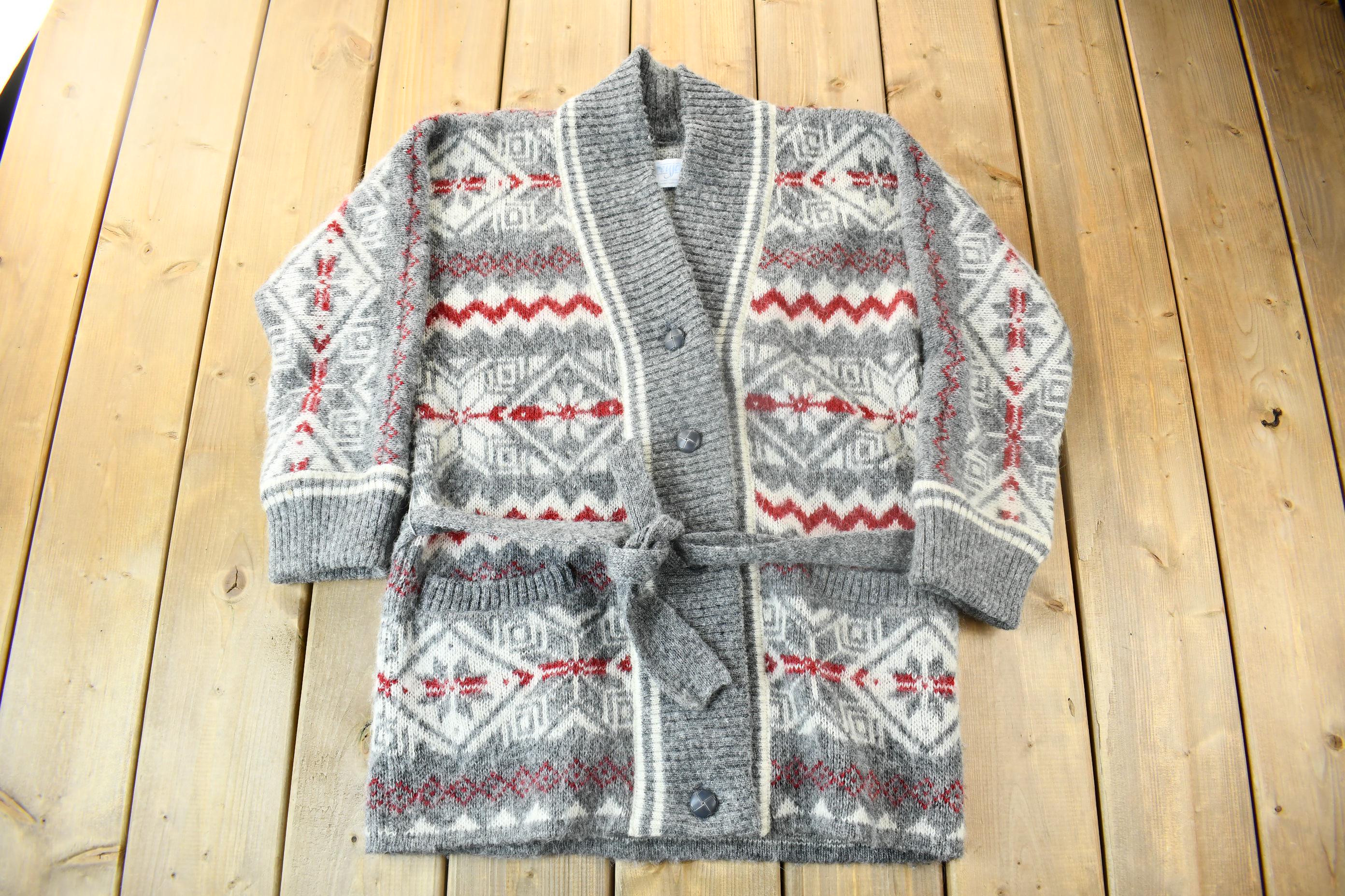 Vintage 1990s Freyja Shawl Collar Knit Cardigan Sweater