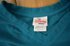 Vintage 1990s Disney Snow White Seven Dwarves Embroidered Fleece V-Neck Sweater