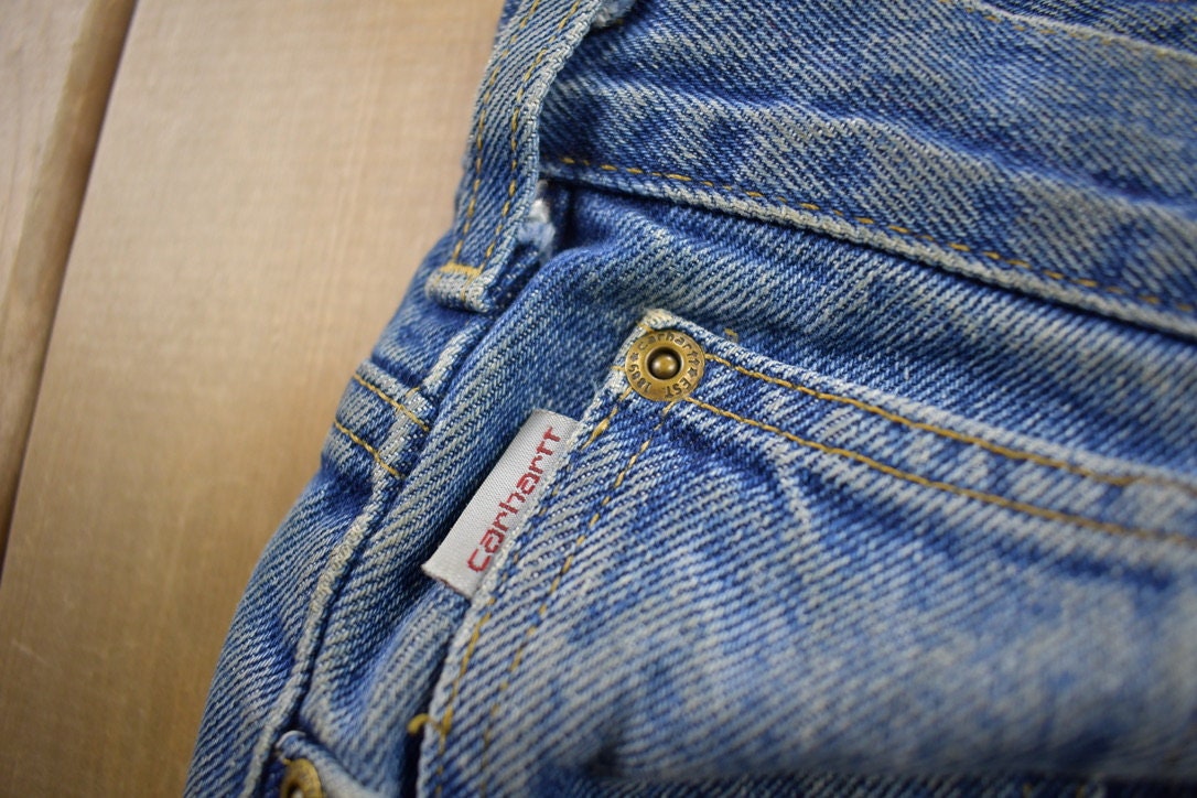 Vintage 1990s Carhartt Blanket Lined Work Pants Size 33x34