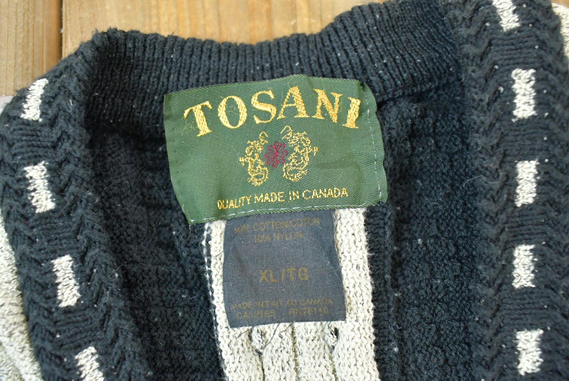 Vintage 1990s Tosani 3D Colored Cable Knit Cardigan Knit Sweater
