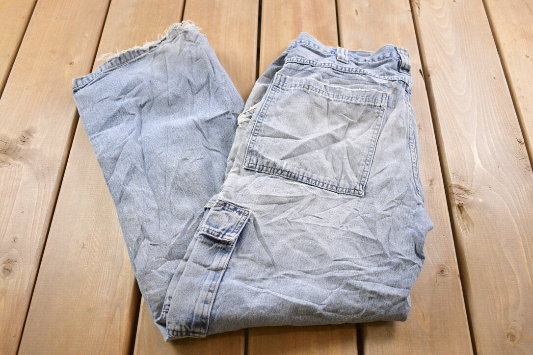 Vintage 1970s Distressed Wrangler Denim Jeans Size 34 x 30