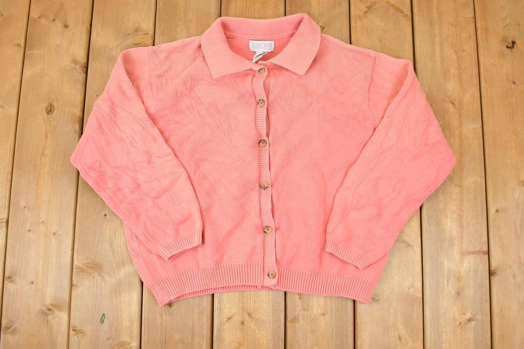 Vintage 1990s Lands End Knit Cardigan Sweater Womens L