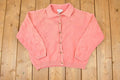 Vintage 1990s Lands End Knit Cardigan Sweater Womens L