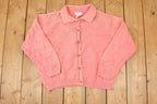Vintage 1990s Lands End Knit Cardigan Sweater Womens L