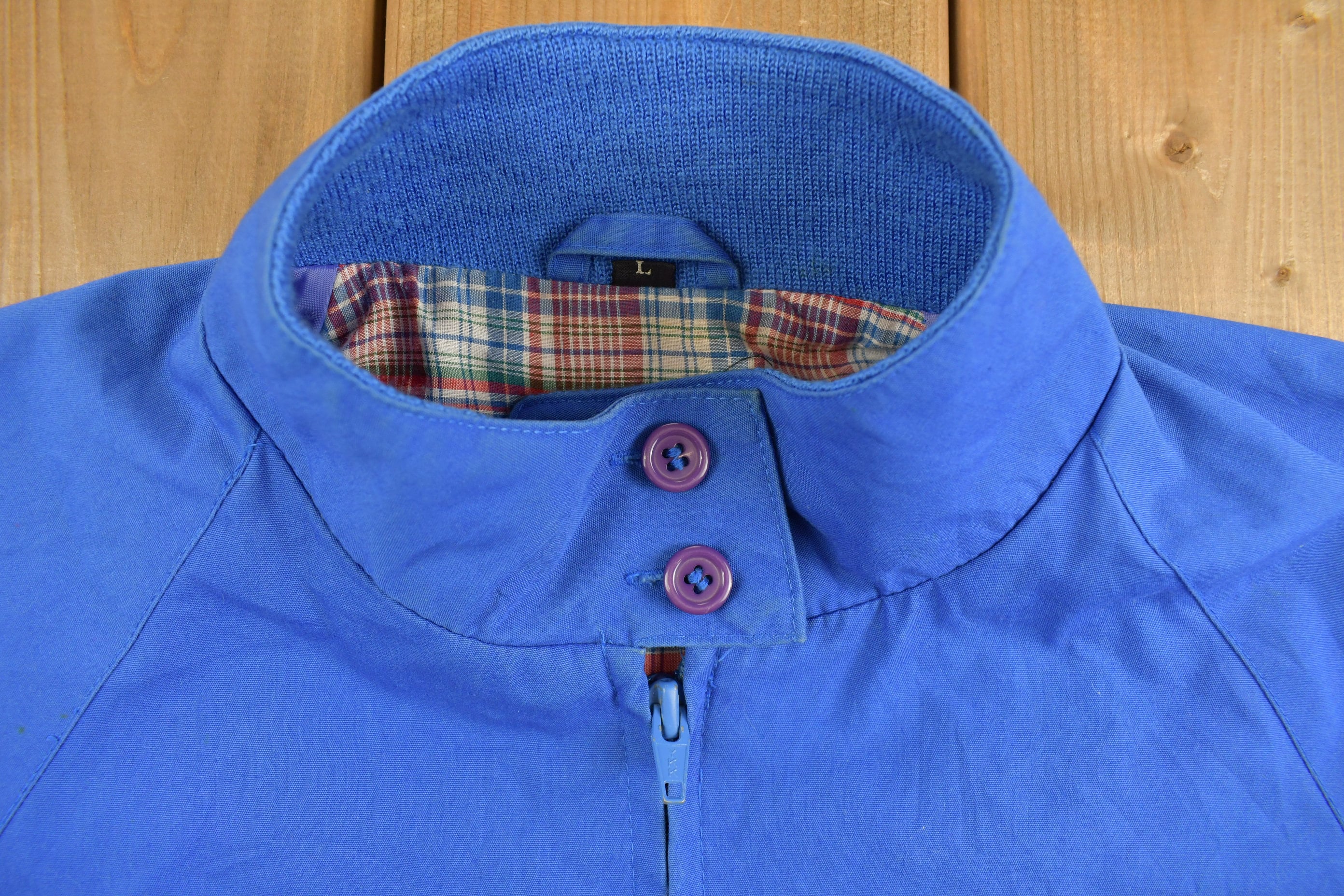 Vintage 1990s Foxland Blue Outerwear Harrington Jacket