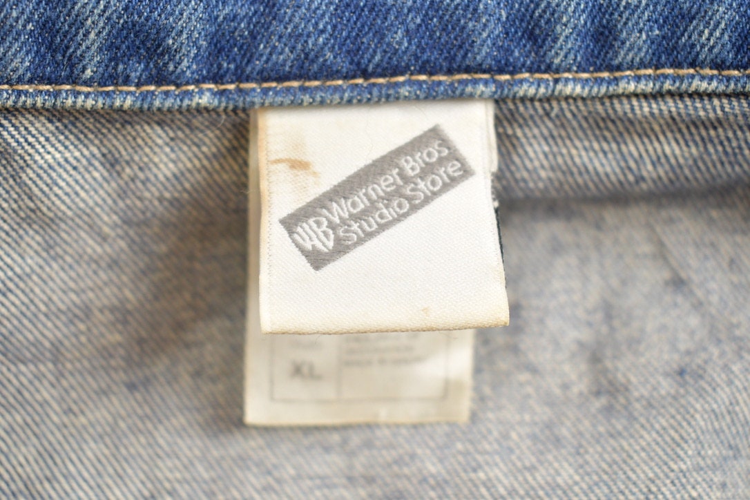 Vintage 1999 Superman Warner Bros Denim Jean Jacket Vintage Denim