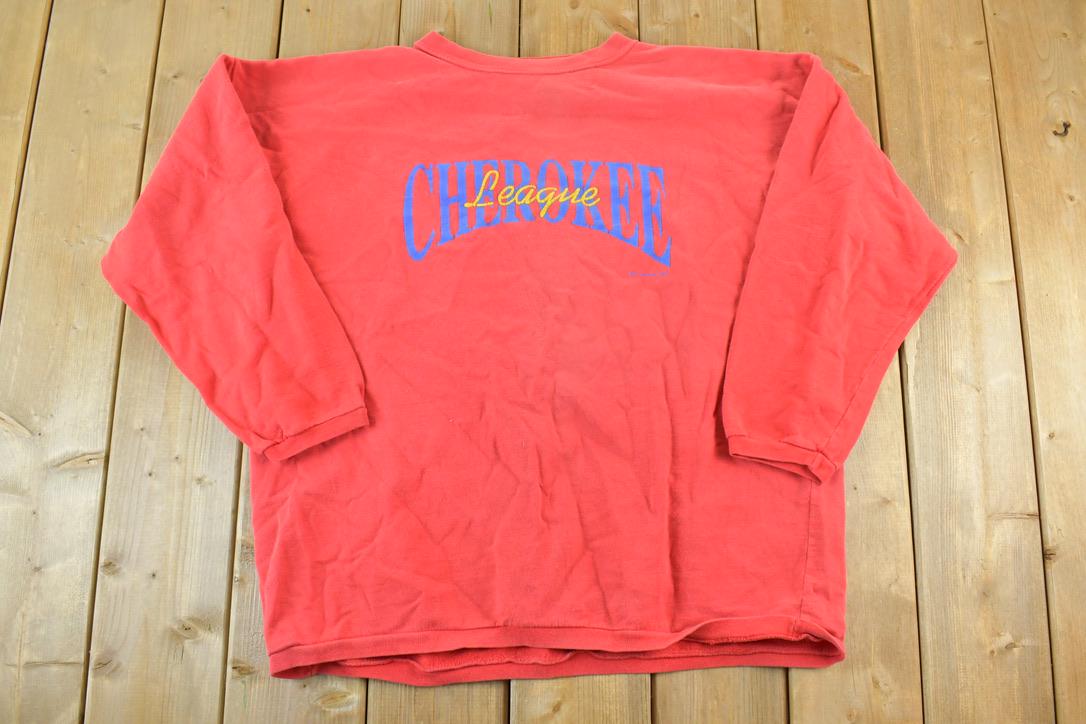Vintage 1990s Cherokee League Crewneck Sweatshirt Made In USA