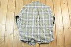 Vintage Y2K Carhartt Plaid Flannel Shirt - Heavyweight Workwear Medium