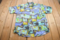 Vintage 1990s MTO International 100% Silk Button Up Shirt / Abstract Pattern / Casual Shirt / Formal Shirt / 80s Theme Party