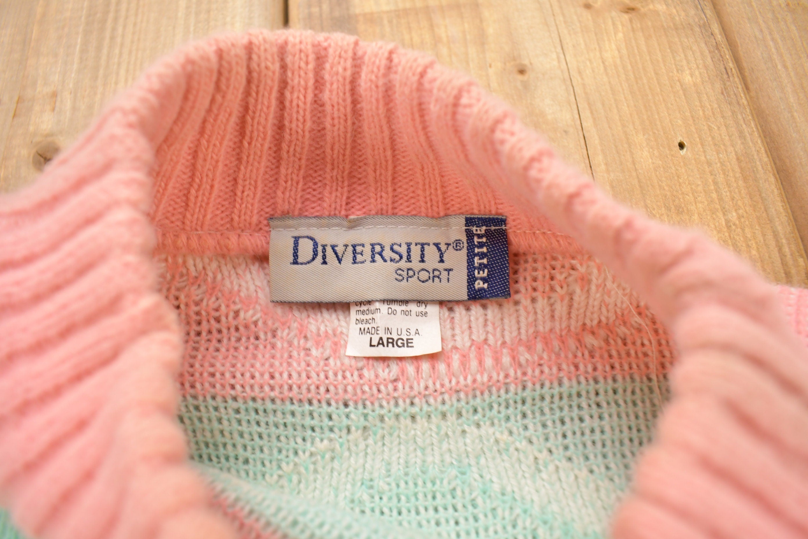 Vintage 1990s Diversity Sport Abstract Knitted Crewneck Sweater