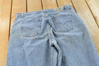 Vintage 1990s Levi Silver Tab Loose Wide Leg Denim Blue Jeans Men's 37 x 32 / 90s Silvertabs / Streetwear / Baggy Jeans / Made in USA