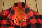 Vintage 1960s 1970s Buffalo Plaid Hunting Jacket Men's Large