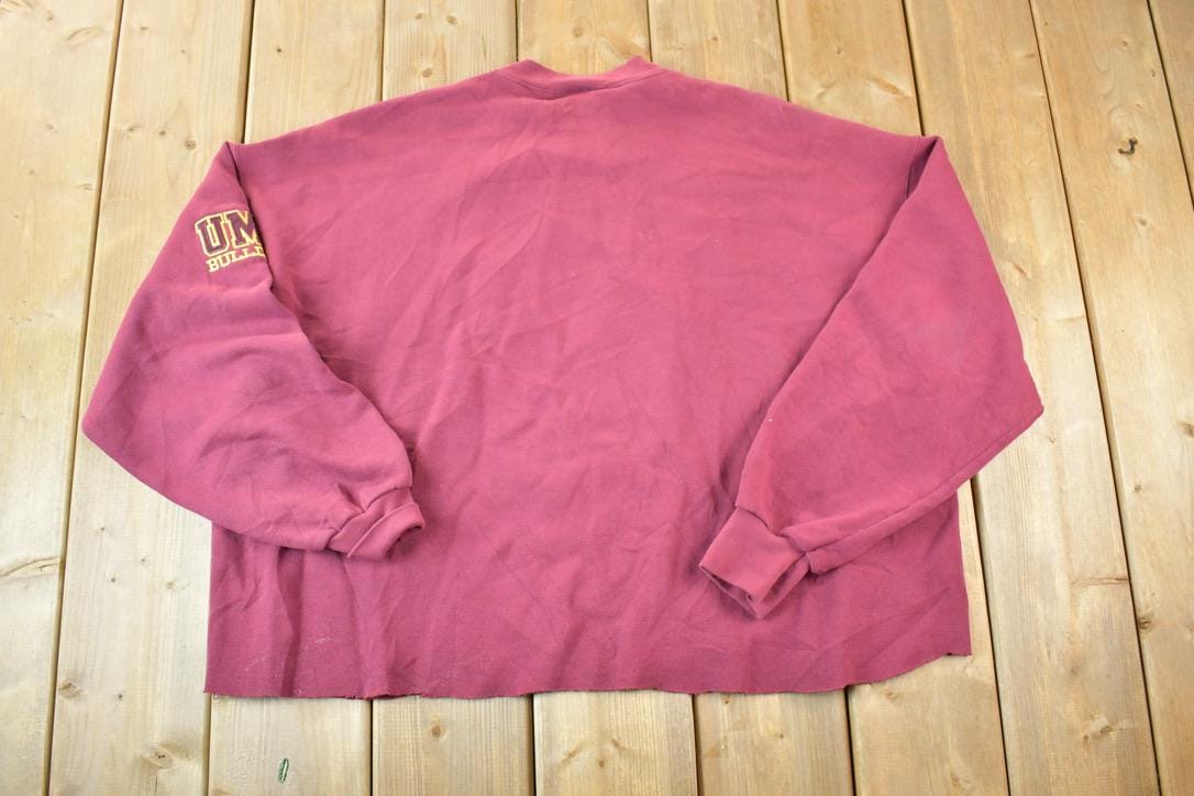 Vintage 1990s Jansport University Of Maryland Bulldogs Women's Hockey Collegiate Cropped Crew Neck Made In USA