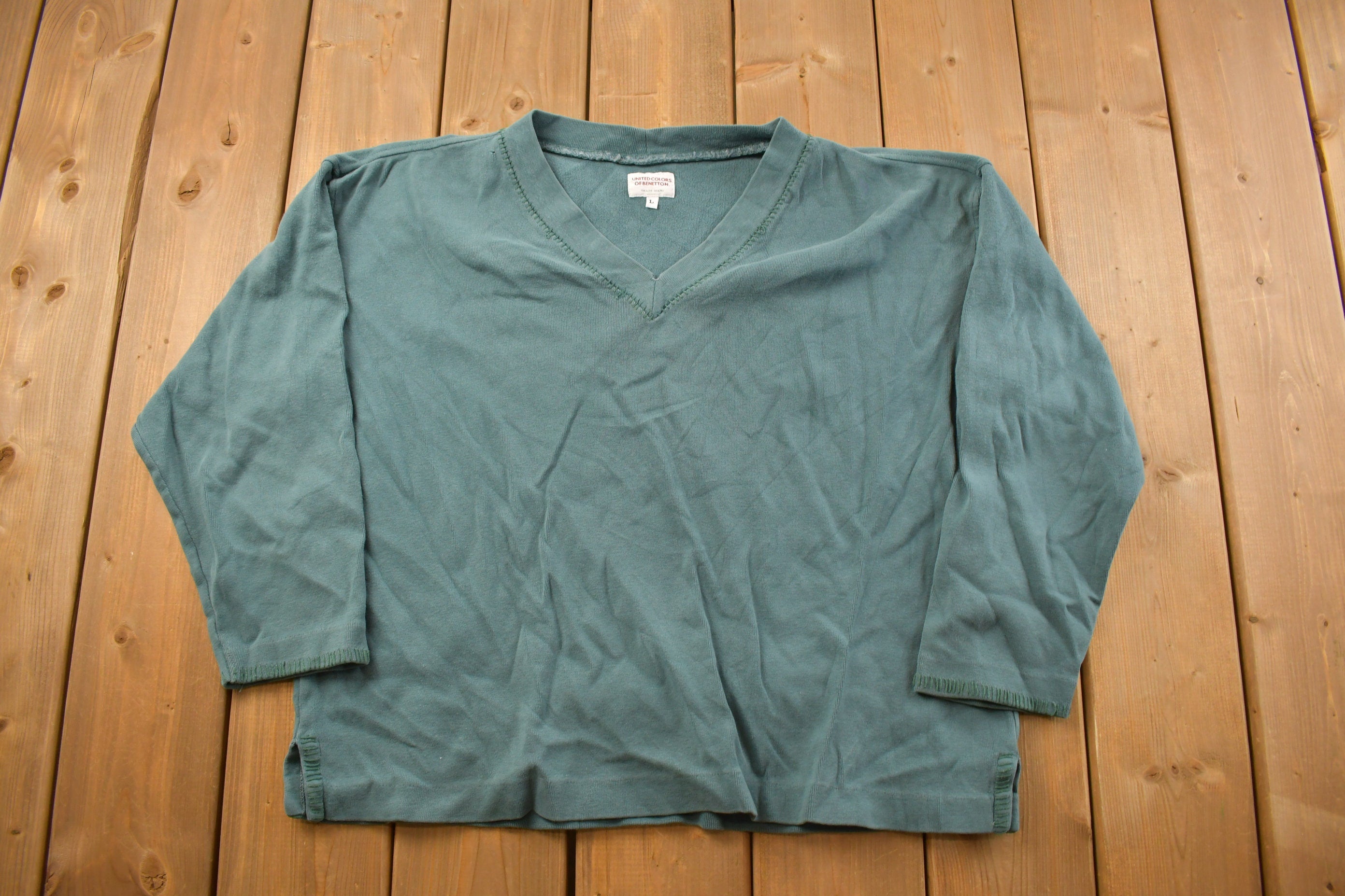 Vintage 1990s United Colors Blank Crewneck Sweatshirt