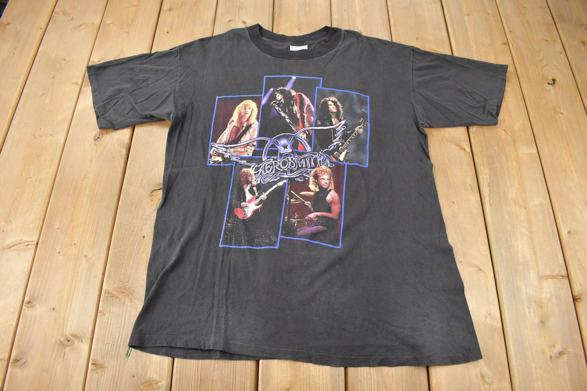 Vintage 1990 Aerosmith North American Pump Tour Band T-Shirt / Band Tee / Single Stitch / Made in USA / Music Promo / Premium Vintage