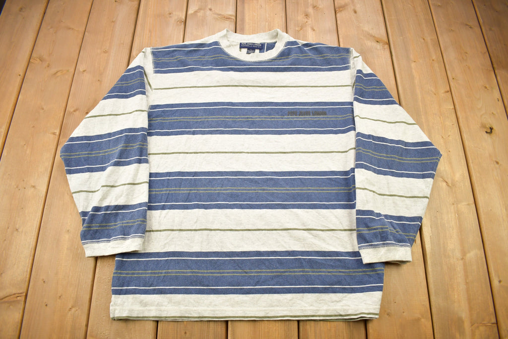 Vintage 1990s Pepe Jeans London Striped Crewneck Sweatshirt