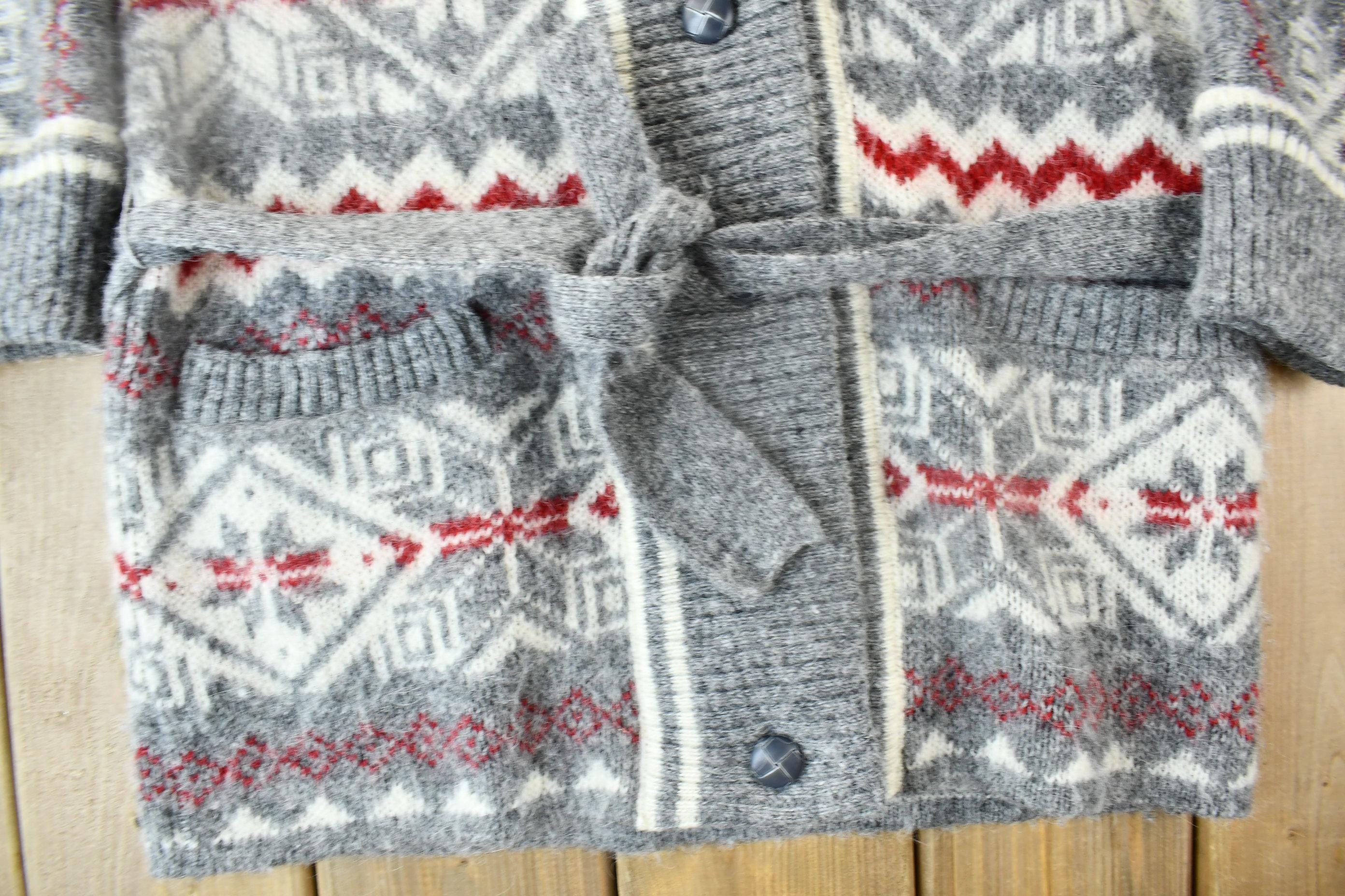 Vintage 1990s Freyja Shawl Collar Knit Cardigan Sweater