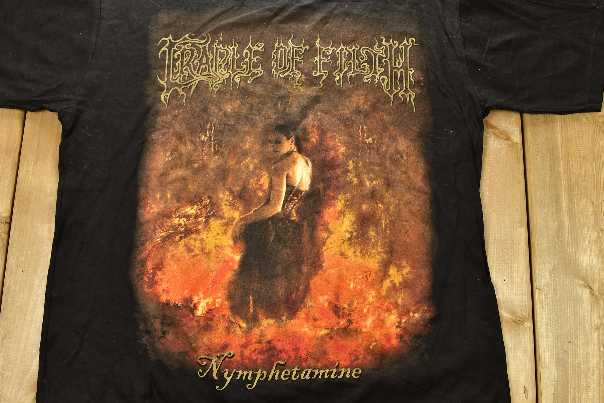 Vintage Y2K Cradle Of Filth Nymphetamine Album Band T-shirt