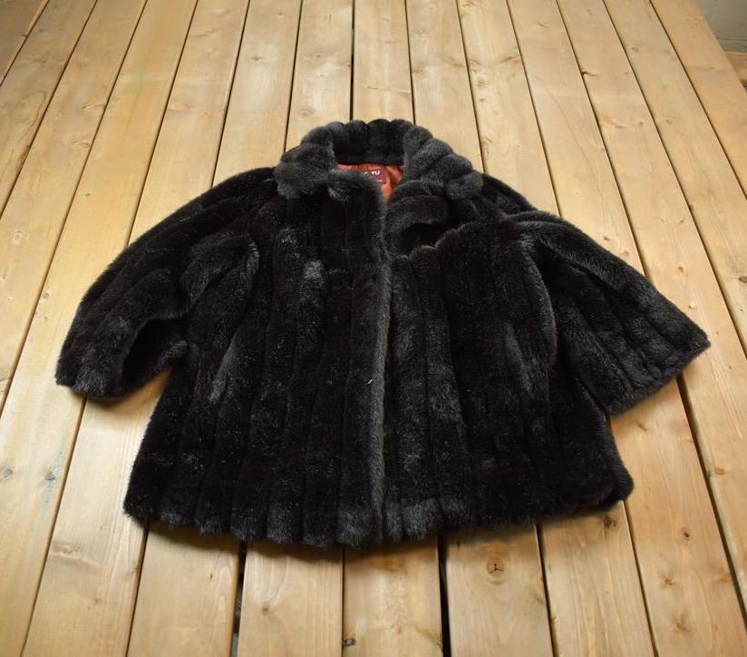 Vintage 1970s Avec Tu Genuine Fabric Fur Coat