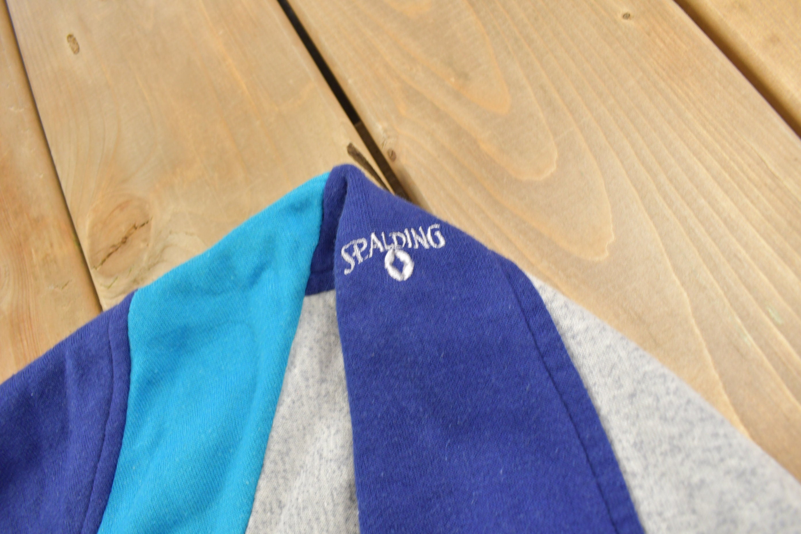 Vintage 1980s Spalding Sportswear Colorblock Full Zip Sweatshirt