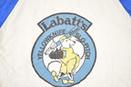 Vintage 1980s Labatts Yellowknife Slo Pitch Souvenir Baseball Raglan T-Shirt Men's M