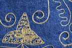 Vintage 1990s Abstract Pattern Denim Chain Stitched Jean Jacket