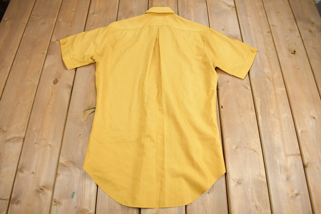 Vintage 1970s Blank Yellow Button Up Shirt