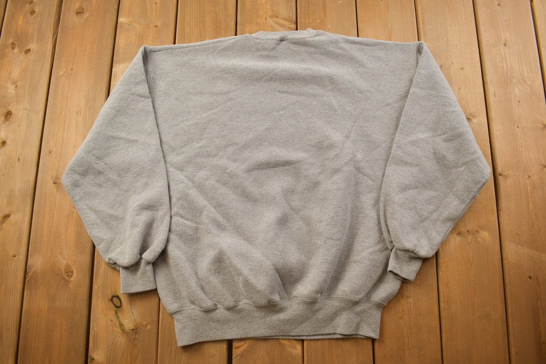 Vintage 1990s Mystic Lake YMCA Camp Russell Crewneck Sweatshirt / 90s Crewneck / Made In USA / Streetwear / Embroidered