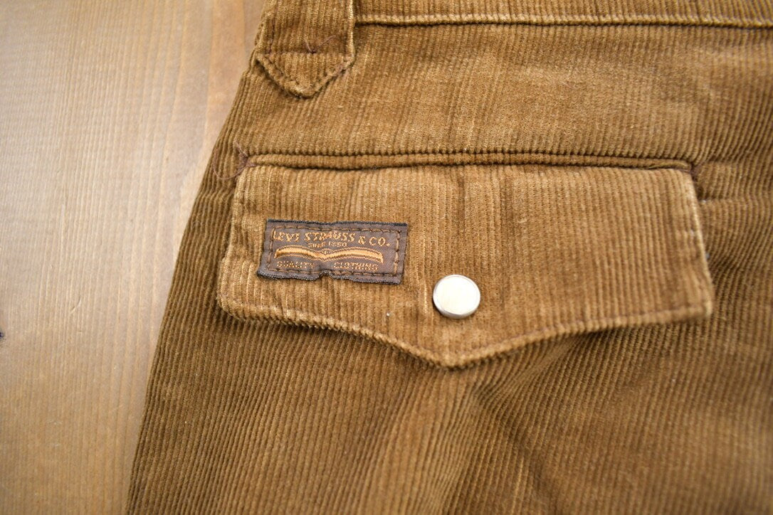 Vintage 1970s Levi's Corduroy Pants Size 34x32