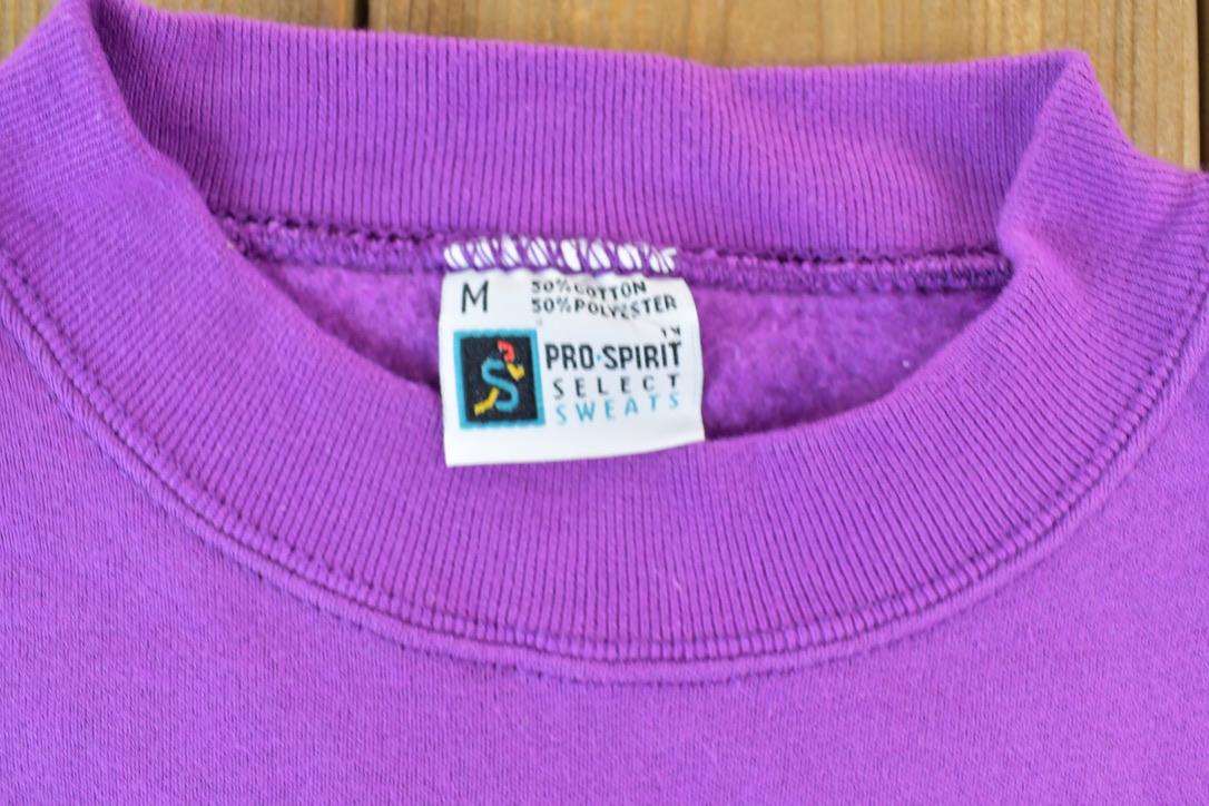Vintage 1990s Pro Spirit Blank Purple Crewneck Sweatshirt