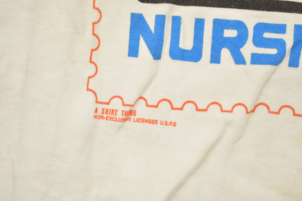 Vintage 1990s USPS Nursing Stamp Graphic T Shirt