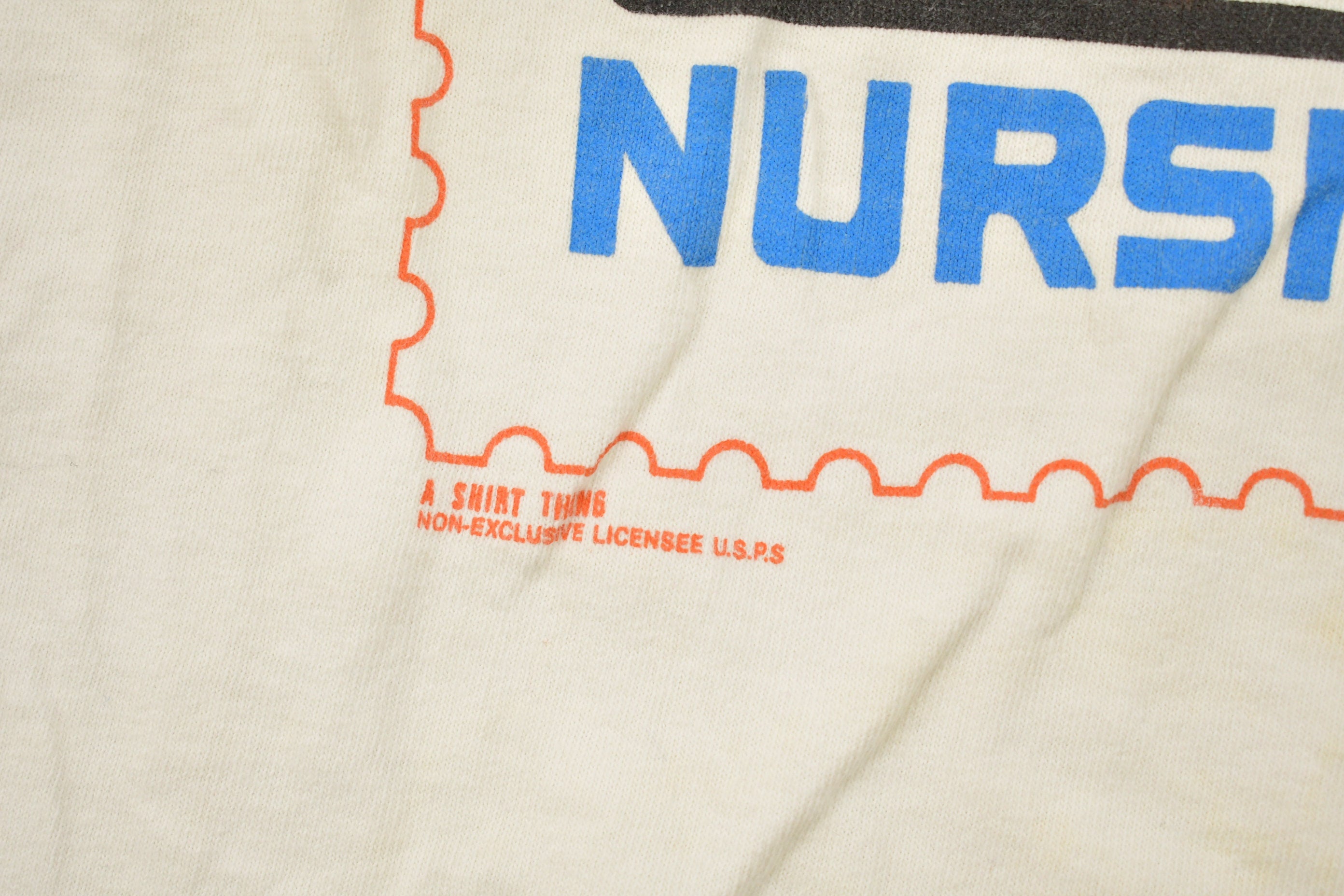 Vintage 1990s USPS Nursing Stamp Graphic T Shirt