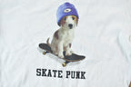 Vintage 1990s Skate Punk Puppy White and Navy Women's Graphic T-Shirt