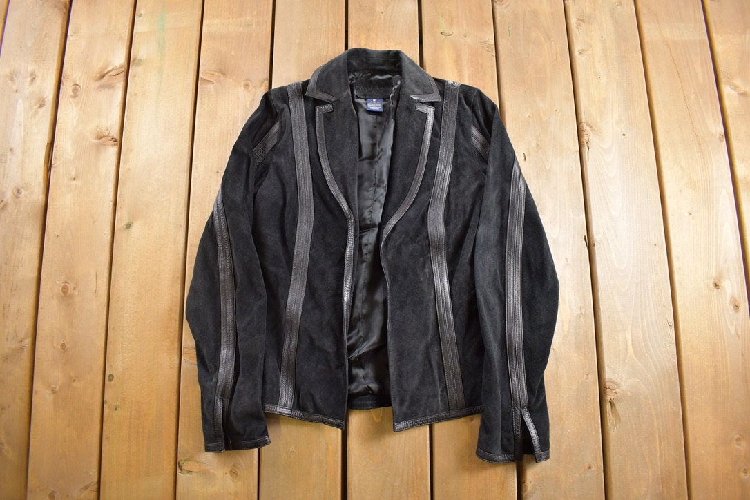 Vintage 1990s Earl Jeans Genuine Leather Suede Jacket