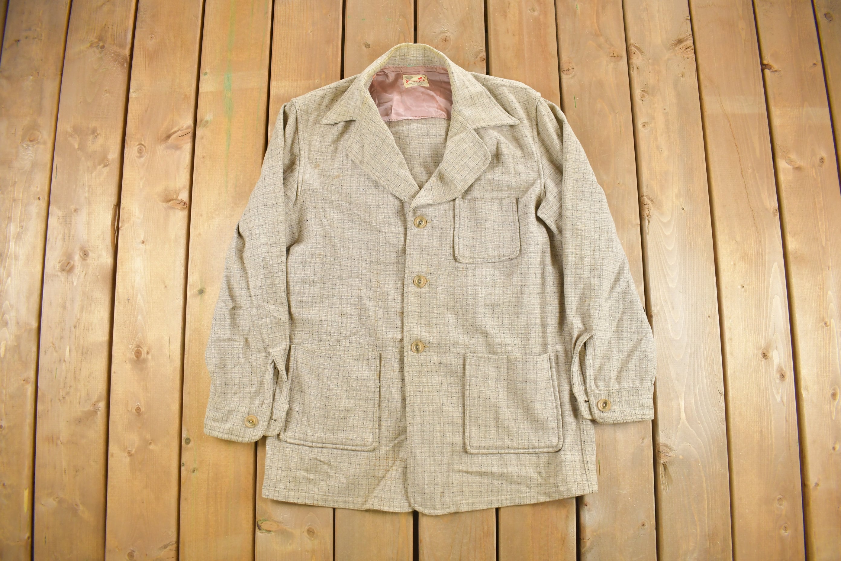 Vintage 1960s Frisco Jac 100% Wool Double Breasted Jacket