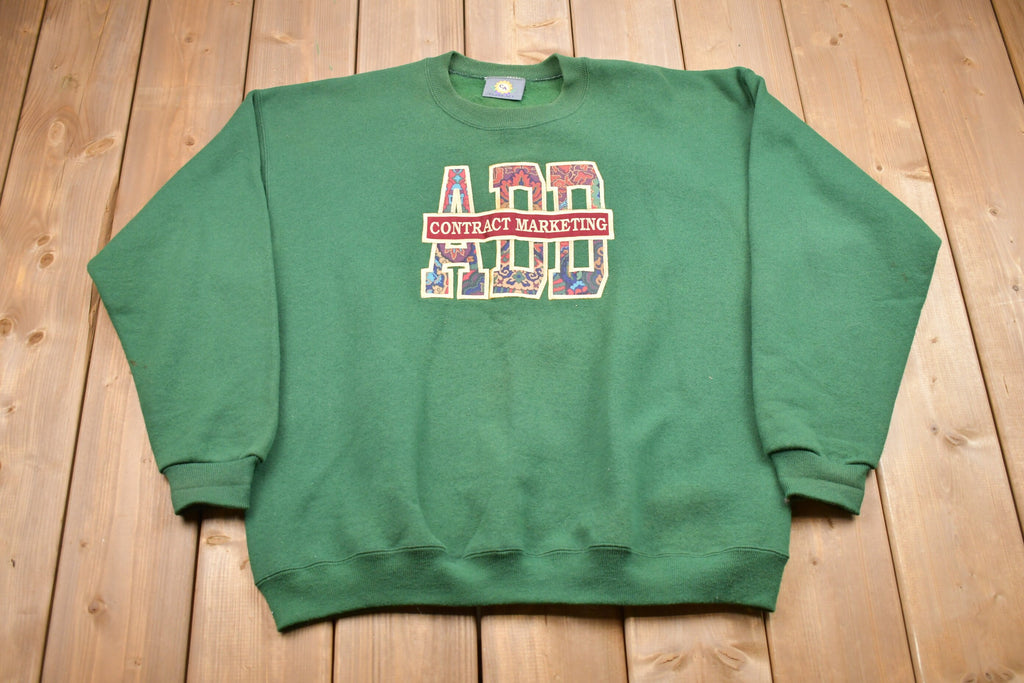 Vintage 1990s ADD Contract Marketing Embroidered Crewneck