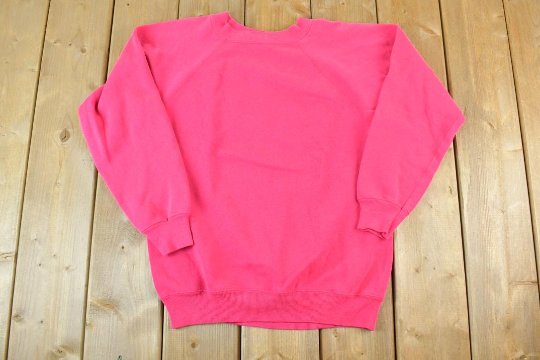 Vintage 1990s Hanes Her Way Blank Crewneck Sweatshirt Made In USA
