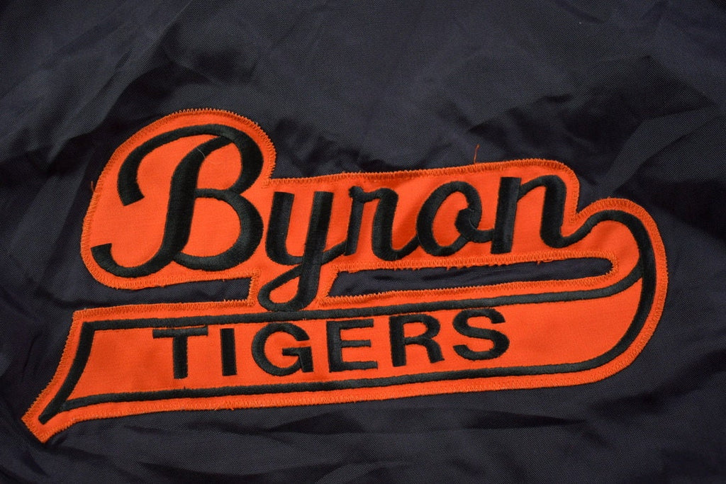 Vintage 1990s Byron Tigers Illinois Satin Bomber Jacket