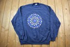 Vintage 1990s Embroidered  Quilt design  Crewneck Sweatshirt Made In USA