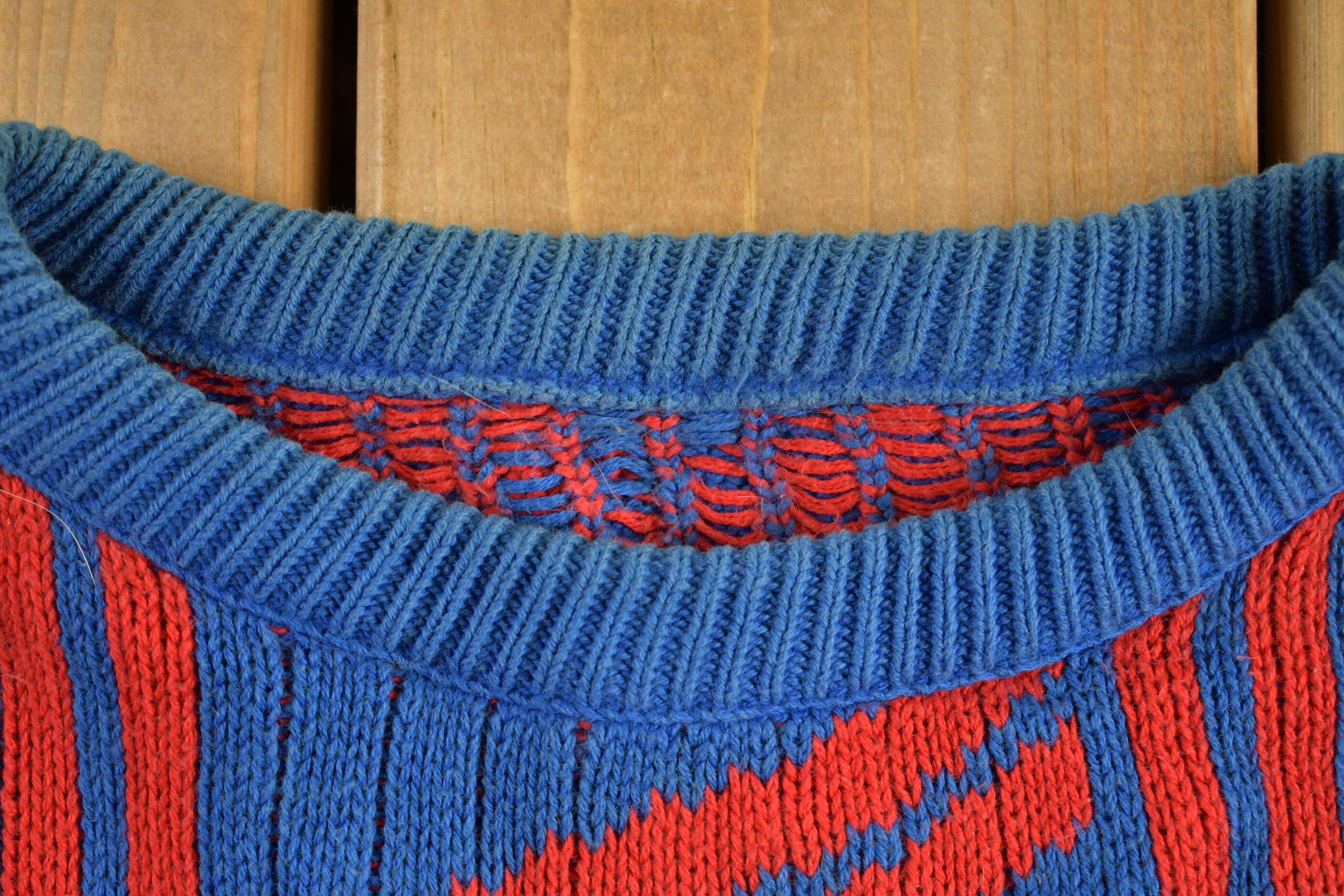 Vintage 1990s Abstract Colorful Knit Sweater