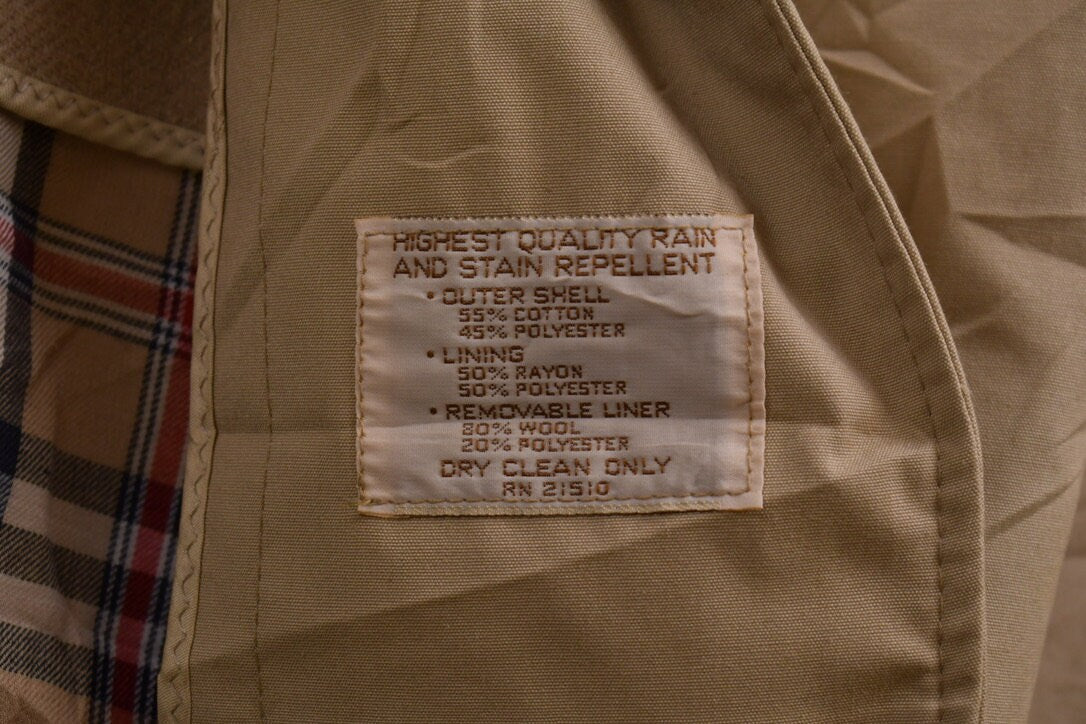 Vintage 1980s Charles Klein Full Length Trench Coat