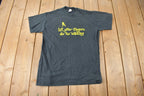 Vintage 1980s Let Your Fingers Do The Walking Single Stitch Graphic T Shirt Made In USA