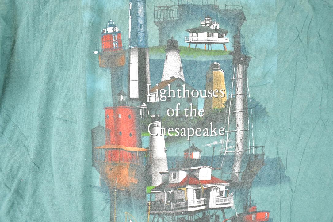 Vintage 1990s Lighthouses Of The Chesapeake Crewneck Sweatshirt Men's L