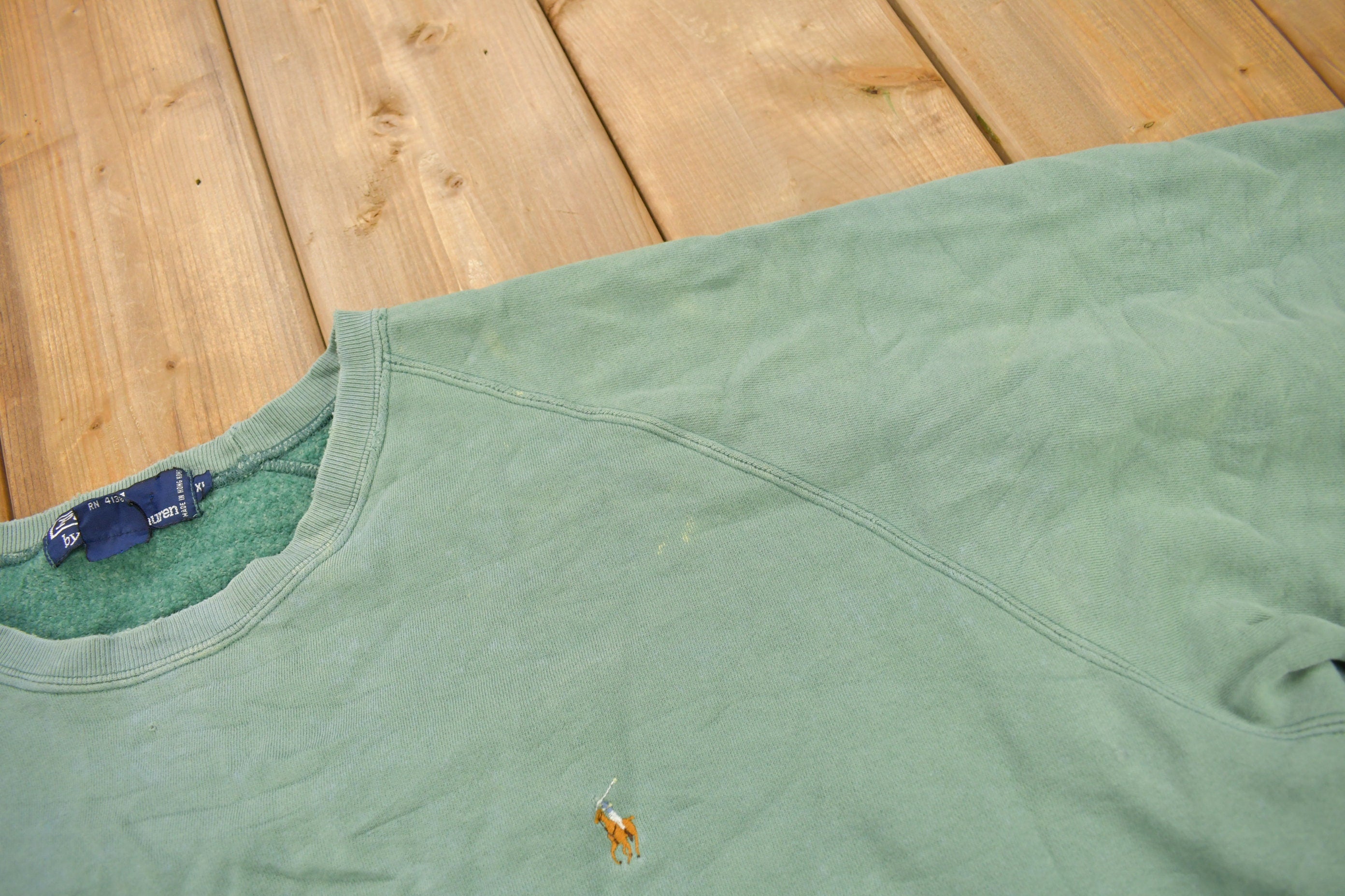 Vintage 1980s Polo Ralph Lauren Small Pony Raglan Crewneck Sweatshirt