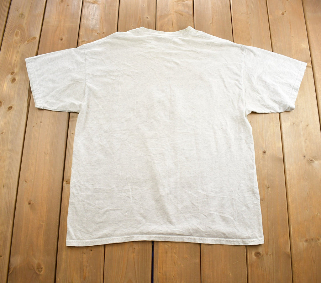 Vintage 1990s Cartoon Dogs On Train Stitch Graphic T-Shirt Made In USA