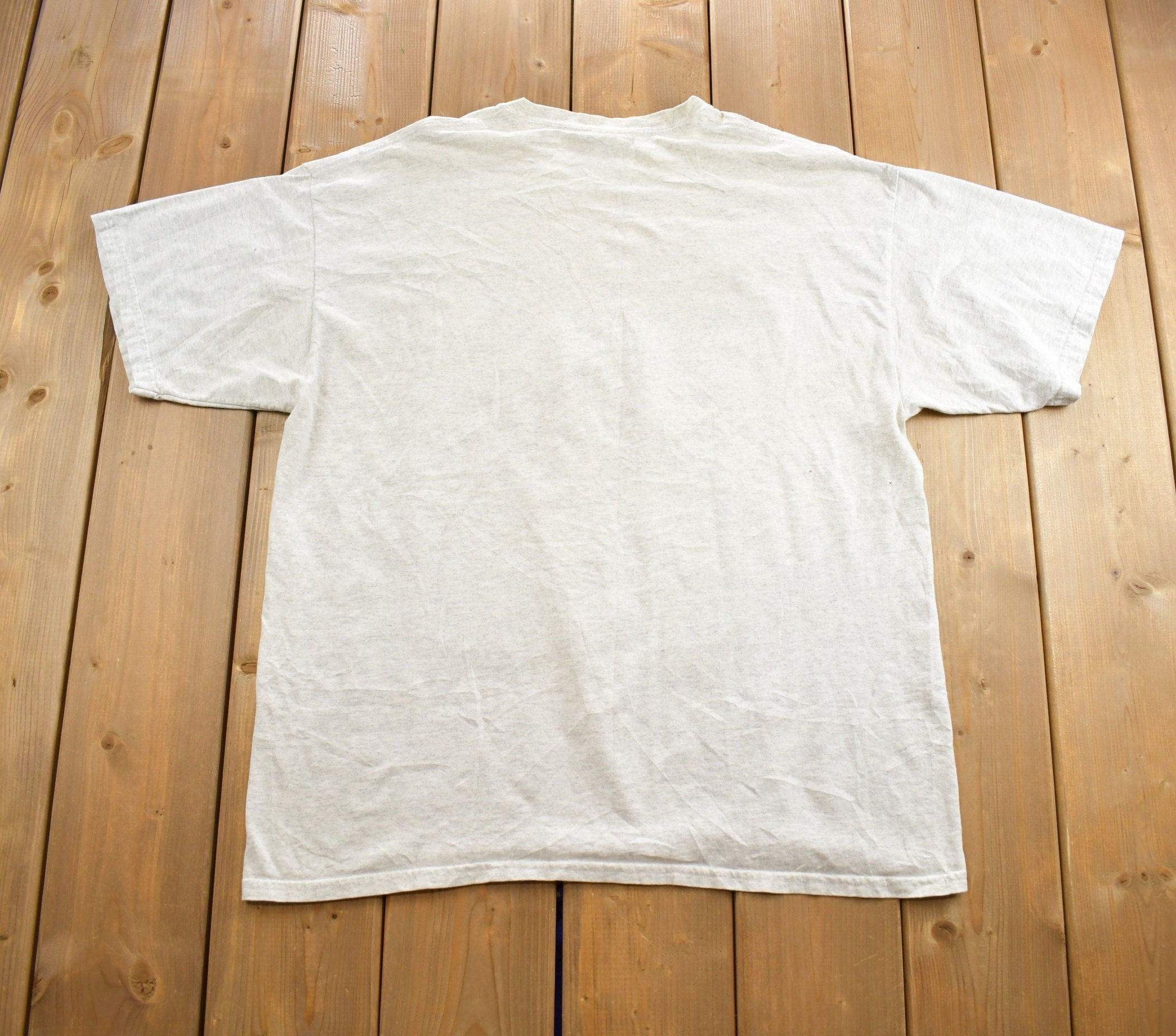 Vintage 1990s Cartoon Dogs On Train Stitch Graphic T-Shirt Made In USA