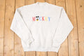 Vintage 1990s Mickey Mouse Embroidered Disney Crewneck Sweater Men's L
