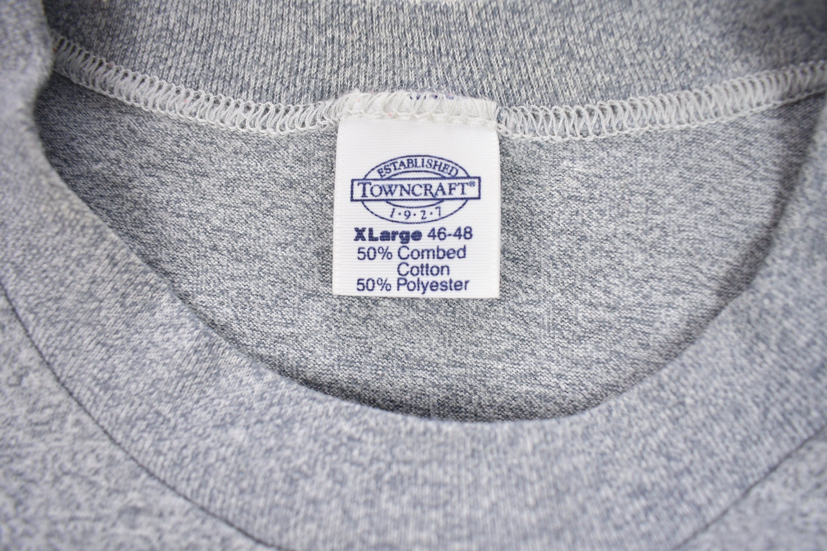 Vintage 1990s Simple Heather Grey Blank T Shirt