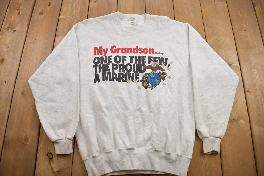 Vintage 1990s Grandparent Marine Graphic Crewneck Sweater /